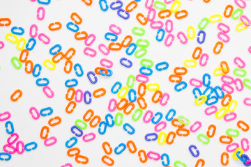 Colorful plastic chain background