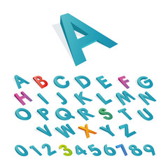 Alphabet font icon design template elements