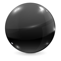 Black glass ball