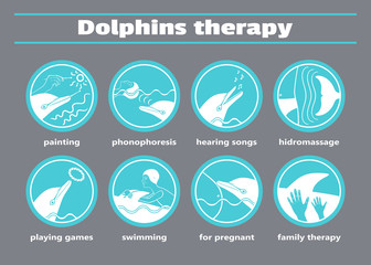 dolphins therapy Icons 1