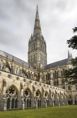 Obraz premium Salisbury Cathedral, anglican cathedral in Salisbury, England