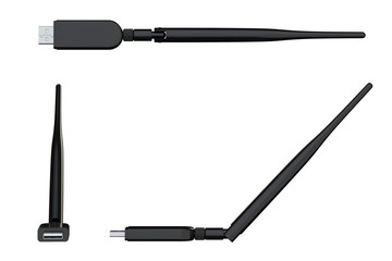 Wireless USB 3G, 4G Modem. 3d Rendering