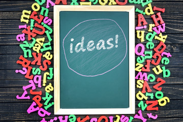 Ideas text on school board