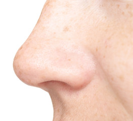 woman nose isolated