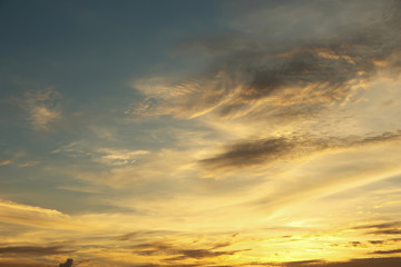 Sunset over the mountain .