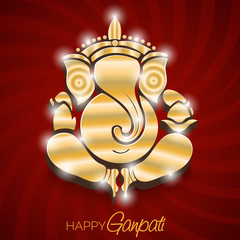 Ganesha chaturthi festival greeting card