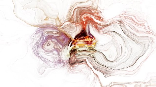 CGI motion graphic with morphing and melting colored shapes together. Seamless loop