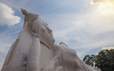 Reclining Buddha (Luang Pho) Temple Satue Tha Rua, Phra Nakhon S