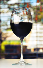 Red wine in a glass