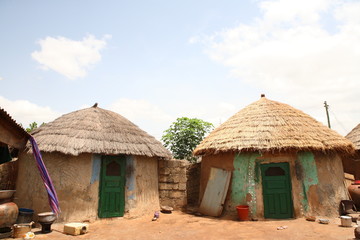 Fototapeta na wymiar Traditional houses in Ghana