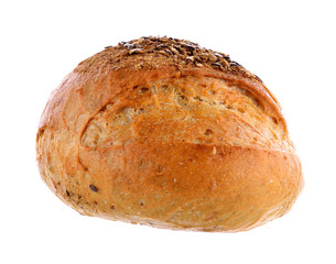 Traditional bread on white background