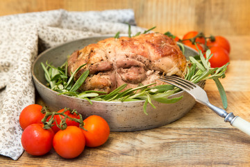 roast Turkey with rosemary and cherry tomatoes