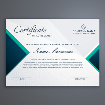 diploma cerificate with modern pattern