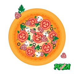 Vector Emblem to the Pizza Festival