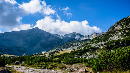 Fototapeta na wymiar Musala Peak In Rila Mountain, Bulgaria (The Highest Peak On The Balkan Peninsula)