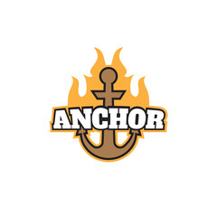 Anchor Retro Vintage Insignia or Logotype Vector