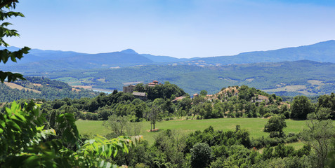 Fototapeta na wymiar Agricultural landscape in Tuscany