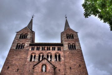 Fototapeta na wymiar Kirchtürme Kloster Corvey