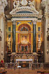 Fototapeta na wymiar Main altar of baroque church Santa Maria della Vita