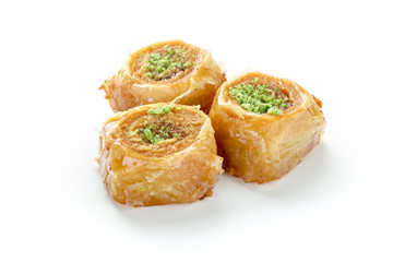 Turkish sweets on a white background