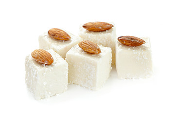 Turkish sweets on a white background