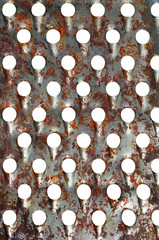 Rusty kitchen grate closeup