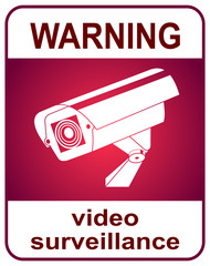 Video surveillance sign.