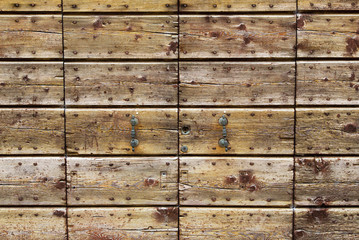 Old wooden gate background