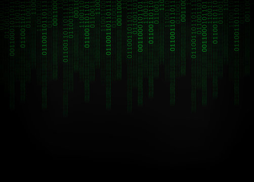 Abstract binary code with digital board background