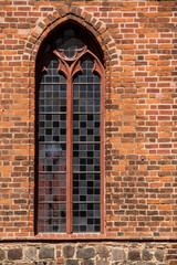Detail: Kirchenfenster der Moritzkirche in Mittenwalde - St. Moritz - Brandenburg