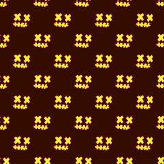 Seamless decorative vector background Happy Halloween. Print. Repeating background. Cloth design, wallpaper.