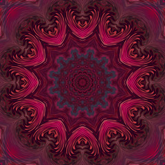 Glass vitrage mosaic kaleidoscopic pattern background