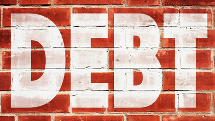 Debt Written On A Brick Wall