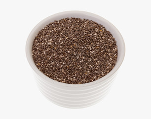 Chia seed on white background