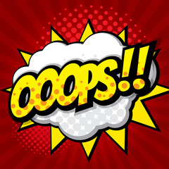 oops pop art, comic book background