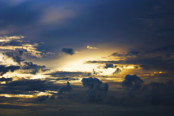 beautiful sunset sky.