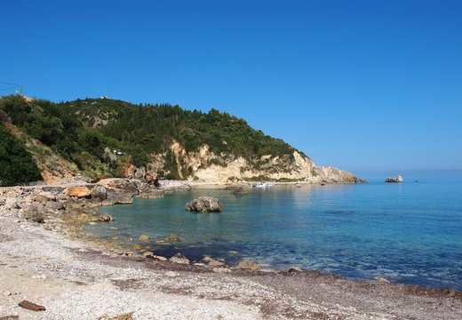 Agios Nikitas beach in the Lefkada island, Greece.