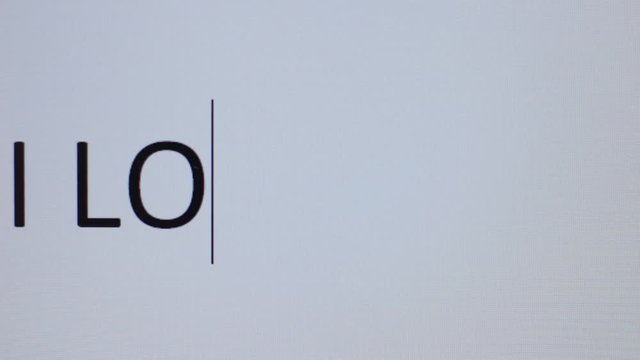 Somebody writes "I love you" on a computer