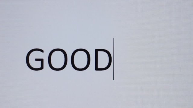Somebody writes "Goodbye" on a computer