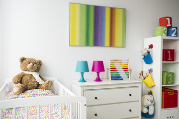 Rainbow themes in child room