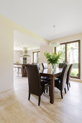 Fototapeta premium Posh dining room for eating with style