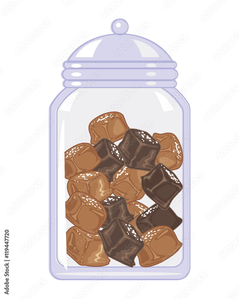 Canvas Prints jar of salted caramels