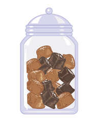 jar of salted caramels