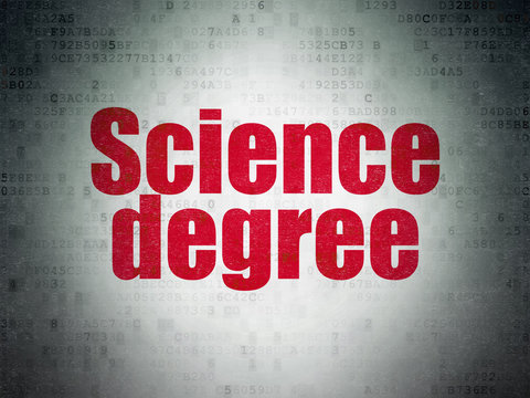 Science concept: Science Degree on Digital Data Paper background