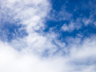 Fototapeta premium Clear blue sky with white cloud background