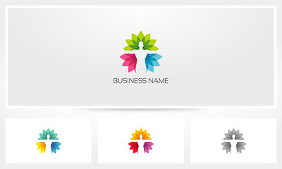 Human Health Yoga Lotus Logo