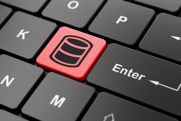 Fototapeta premium Database concept: Database on computer keyboard background