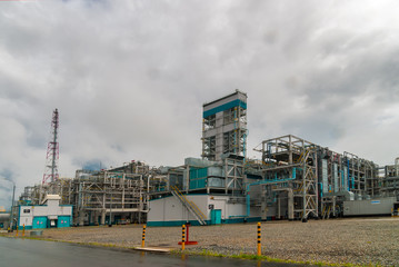Fototapeta premium Tobolsk, Russia - July 15. 2016: Sibur company. LLC Tobolsk-Polimer the entity, largest in Russia, on polypropylene production enters into the three of world productions of this segment