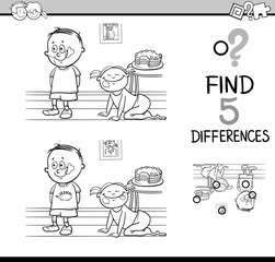 differences activity coloring page