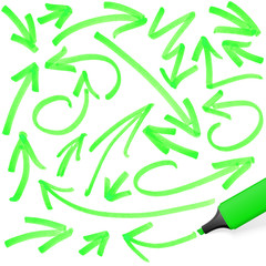 colored highlighter with markings